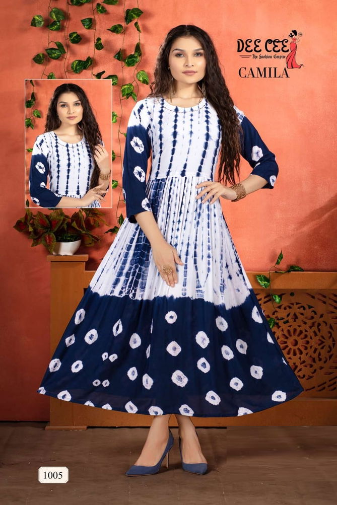 Camila Fancy Printed Wholesale Designer Anarkali Kurtis